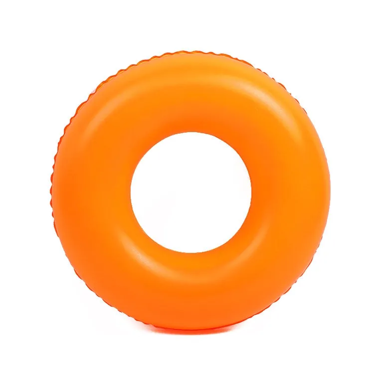 Cartoon Pattern Double Airbag Thickened Inflatable Swimming Ring Crystal Swimming Ring, Size:80 cm(Orange)